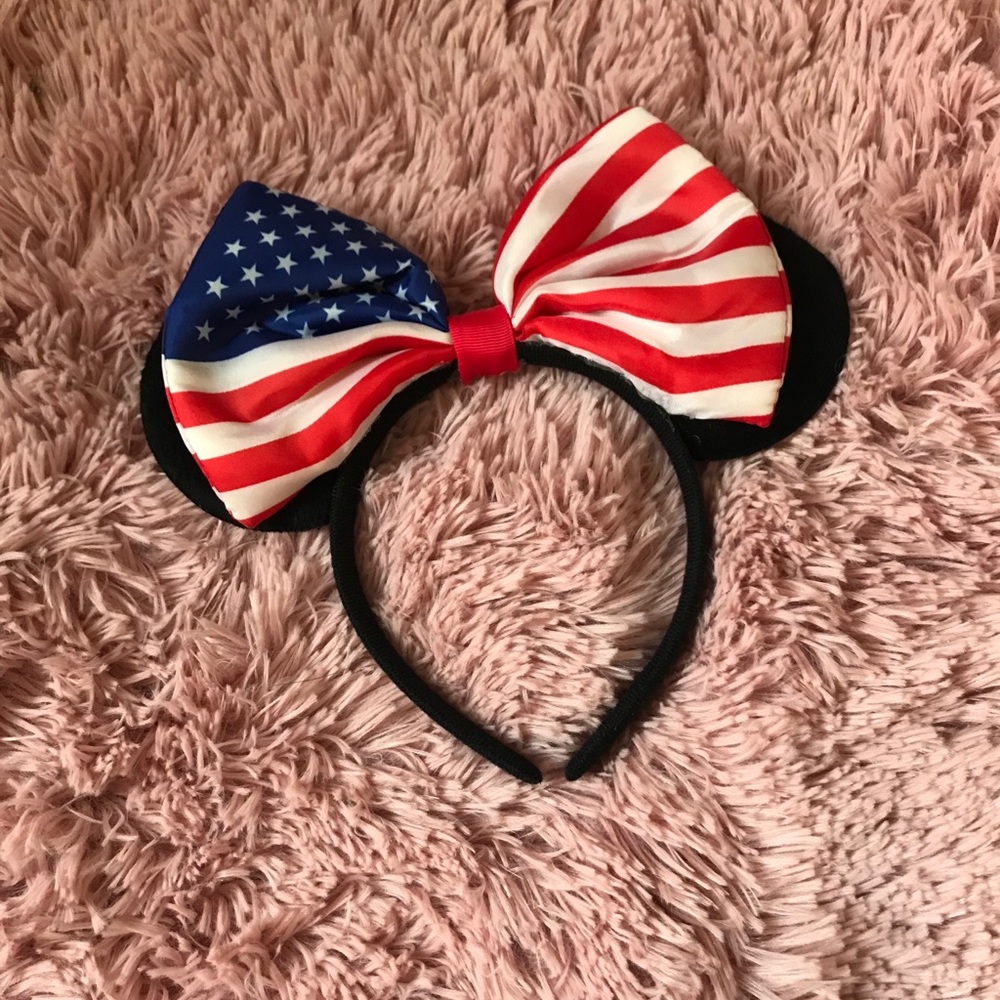 American flag bow Minnie Mouse ears